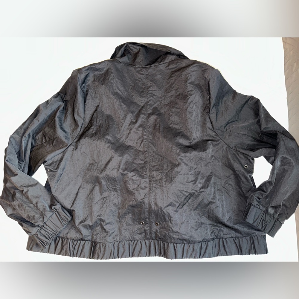 Lane Bryant Black Collared Rain Jacket Women’s Size 22/24 Zip Up Waterproof - Picture 9 of 9